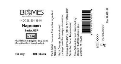 Biomes Naproxen 375 mg (Biomes Naproxen 375mg 100)